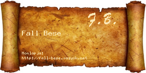 Fall Bese névjegykártya
